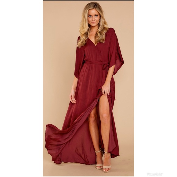 aakaa Dresses & Skirts - Burgandy Maxi Dress